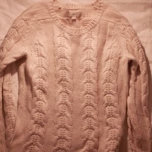 Loft Cream Soft Cable-Knit Sweater